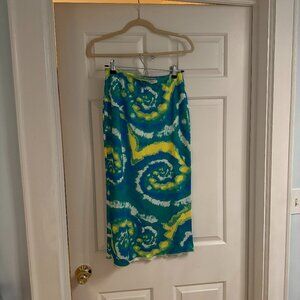 Urban Outfitters Tie Dye Slip-Style Midi Skirt